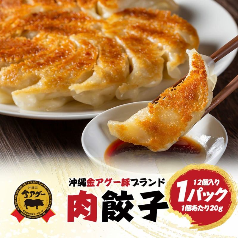 金アグー豚 肉餃子 1パック12個 ぎょうざ 餃子 あぐー アグー 肉 豚
